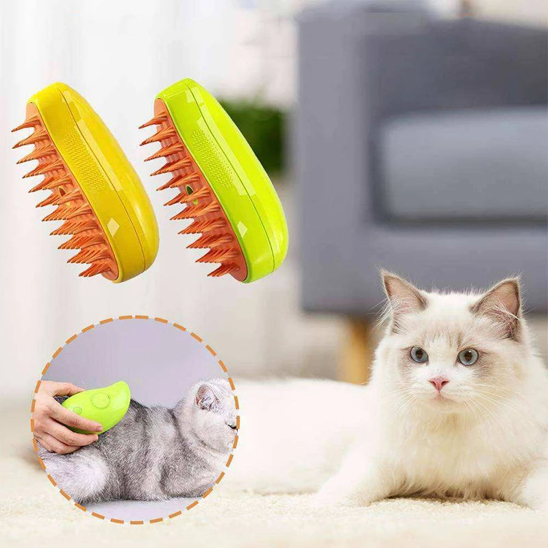 3 in 1 Pet Cat Steamy Comb Dog Cat Kitten Self Cleaning Massage Steam Brush Pet Cat Grooming Hair Removal Spray Brush