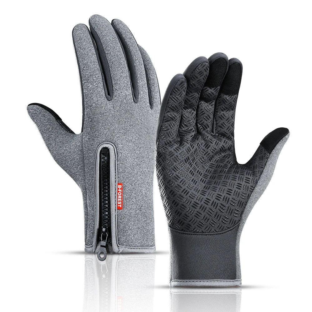 Unisex Sports Touchscreen Winter Thermal Warm Full Finger Gloves For Cycling Bicycle Bike Ski Outdoor Camping Hiking Motorcycle