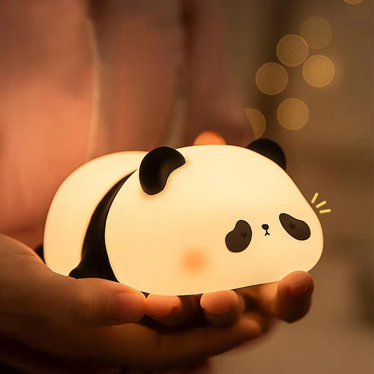 Cute Night Light Nursery Sleeping Night Lamp Panda Pig Dog Duck Rabbit Animals Lamp Vinyl Nightlights for Breastfeeding Toddler